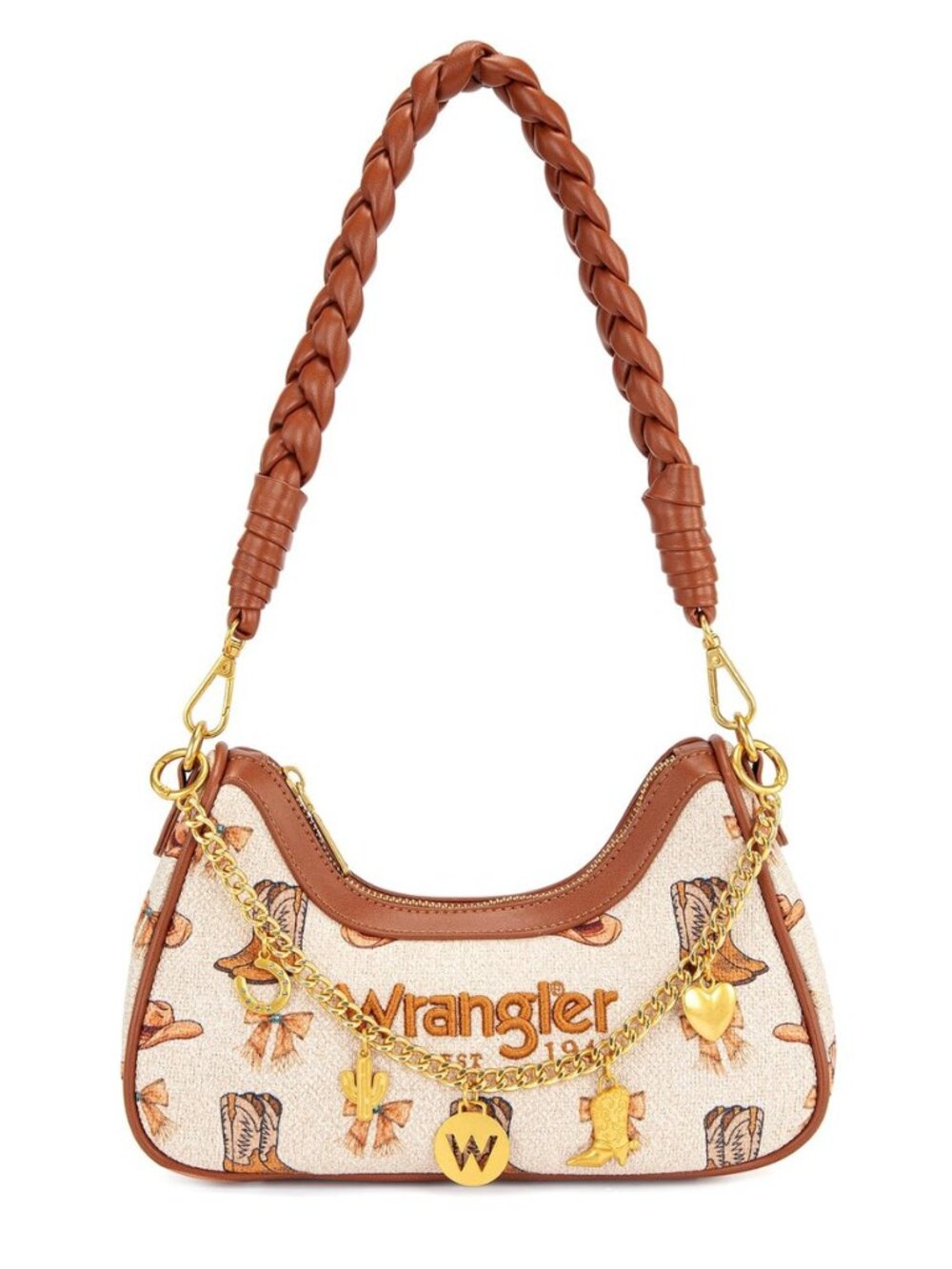 Wrangler Rodeo Icons Shoulder Bag Y2K Crescent Hobo Handbag Western Clutch